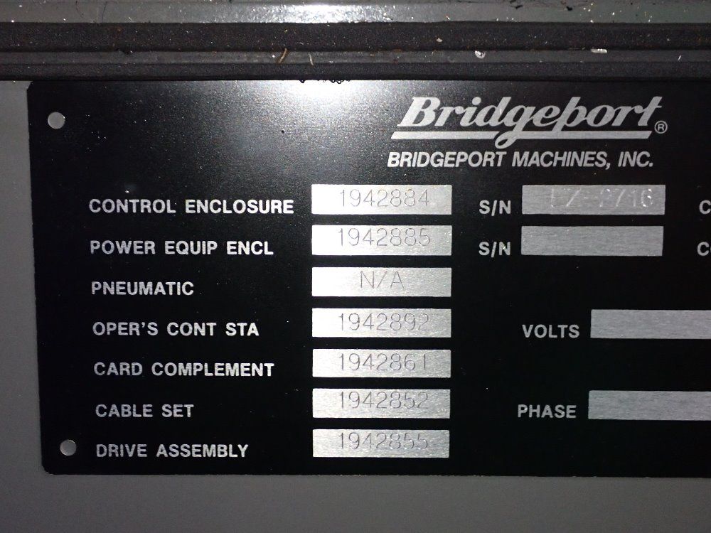 Bridgeport Bridgeport Ez Trak Dx Cnc Vertical Mill