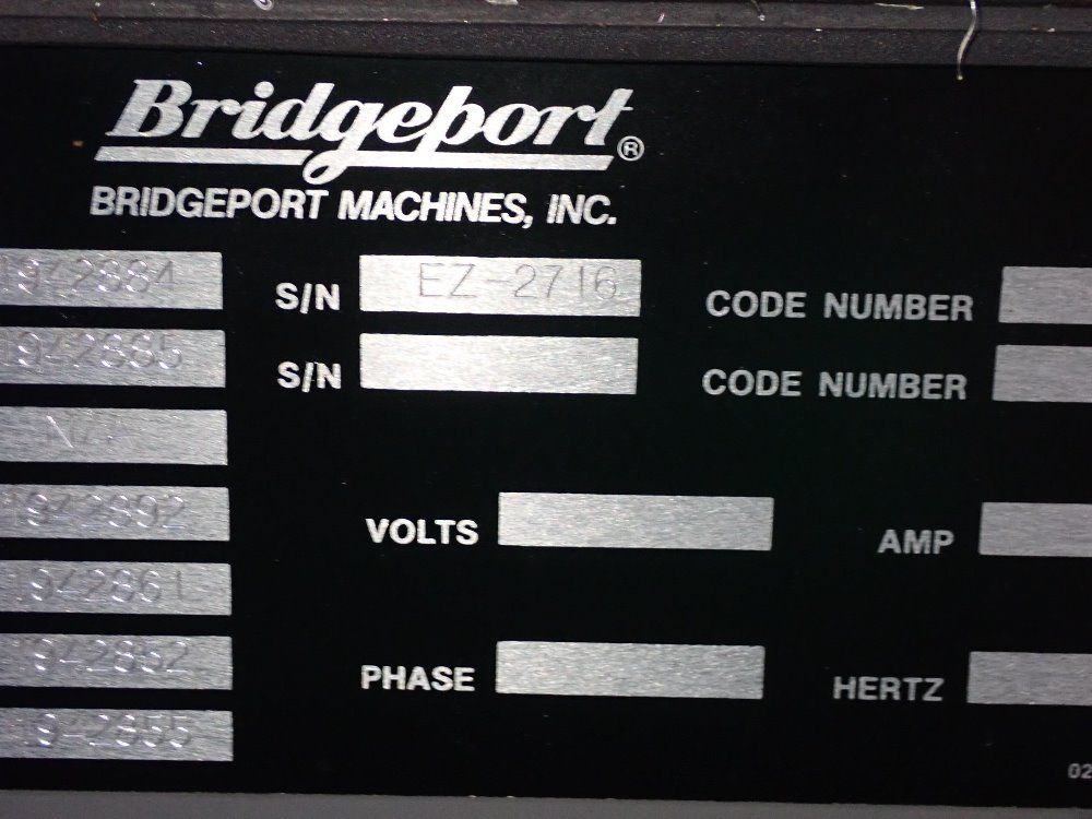 Bridgeport Bridgeport Ez Trak Dx Cnc Vertical Mill