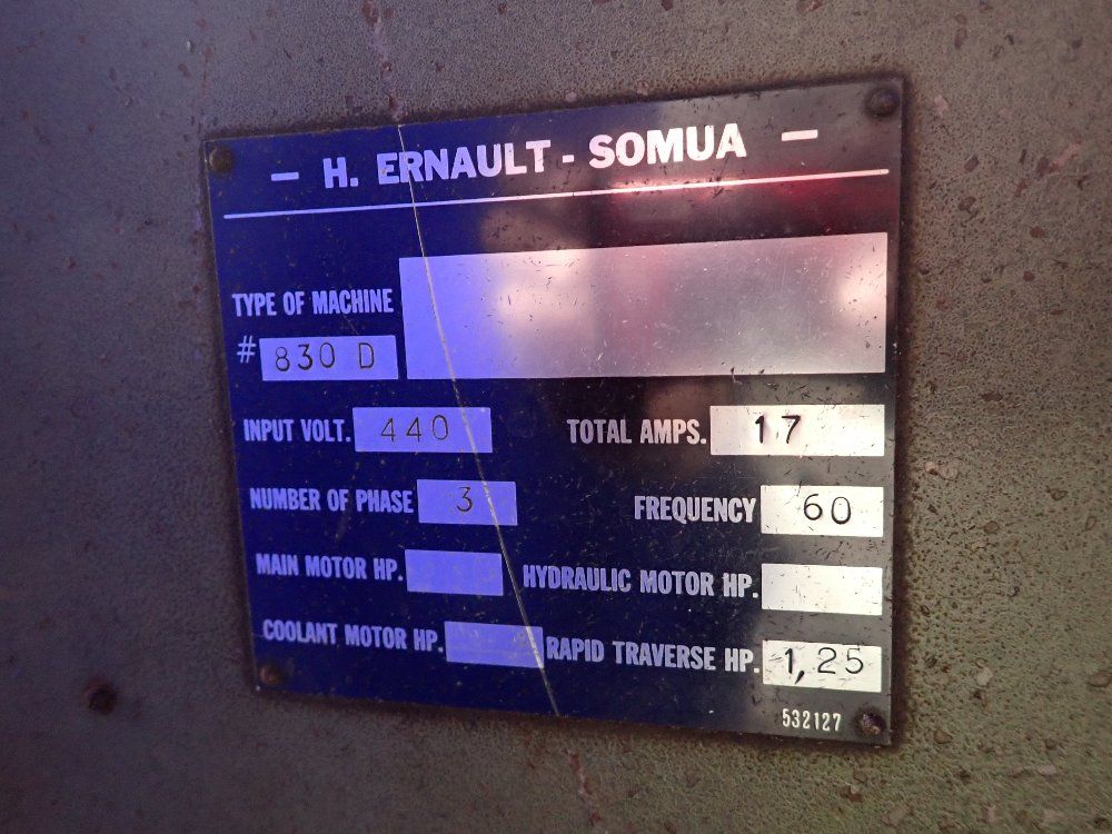 H Ernault Somua H Ernault Somua Jupiter 830d Lathe