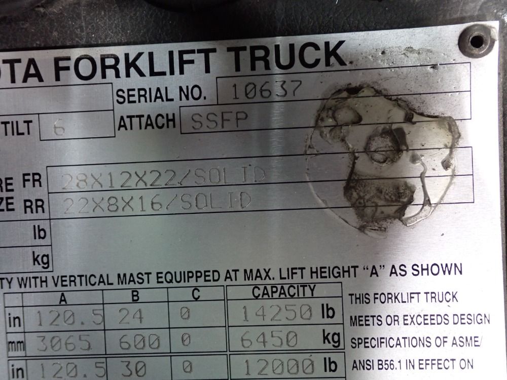 Toyota Toyota 8fgc70u Propane Forklift