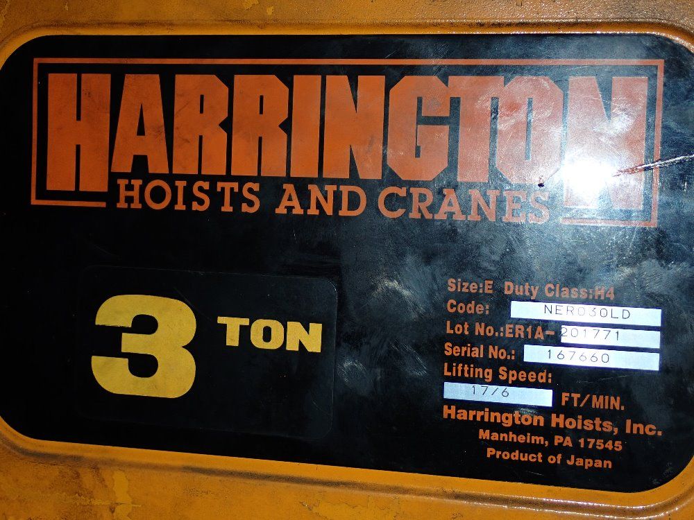 Harrington Harrington 3 Ton Electric Hoist