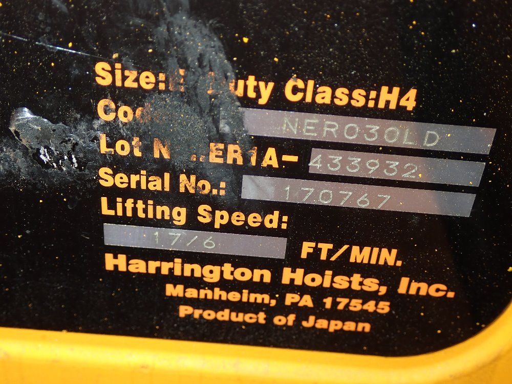 Harrington Harrington 3 Ton Electric Hoist