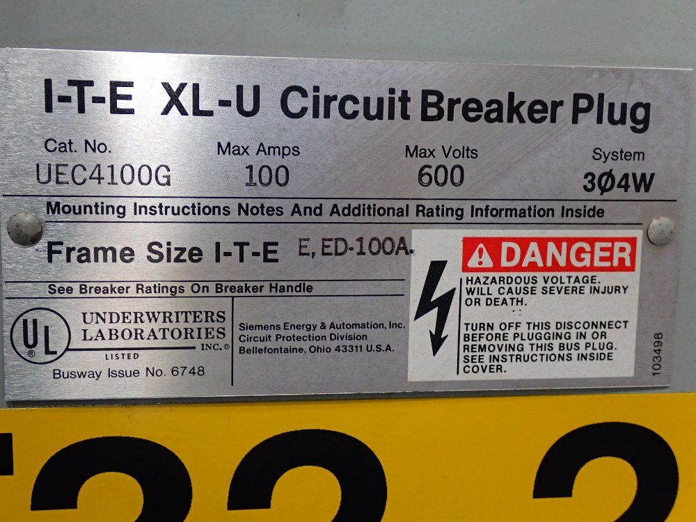 Siemens Circuit Breaker Bus Plug