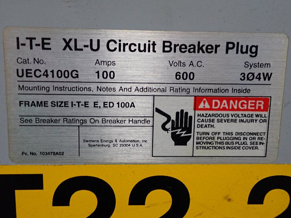 Siemens Circuit Breaker Bus Plug