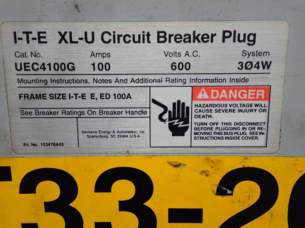 Siemens Circuit Breaker Bus Plug