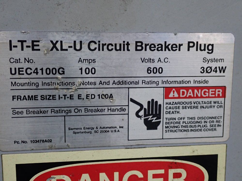 Siemens Circuit Breaker Bus Plug