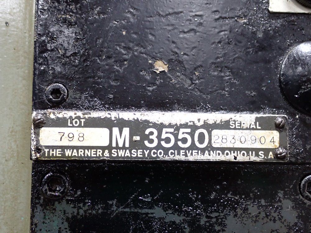 Warner  Swasey Warner  Swasey M3550  4a Turret Lathe