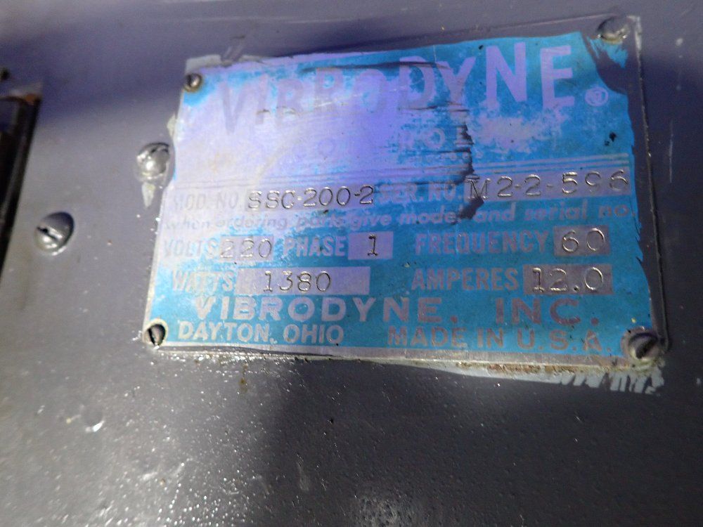 Vibrodyne Vibrodyne Ve400b Finishing Machine W Control