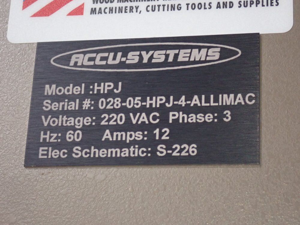 Accusystems Accusystems Hpj Cnc Bore  Dowel Machine