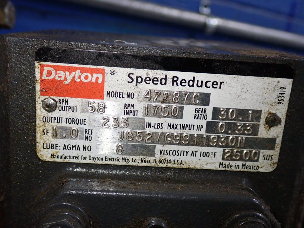 Dayton Gear Reducer
