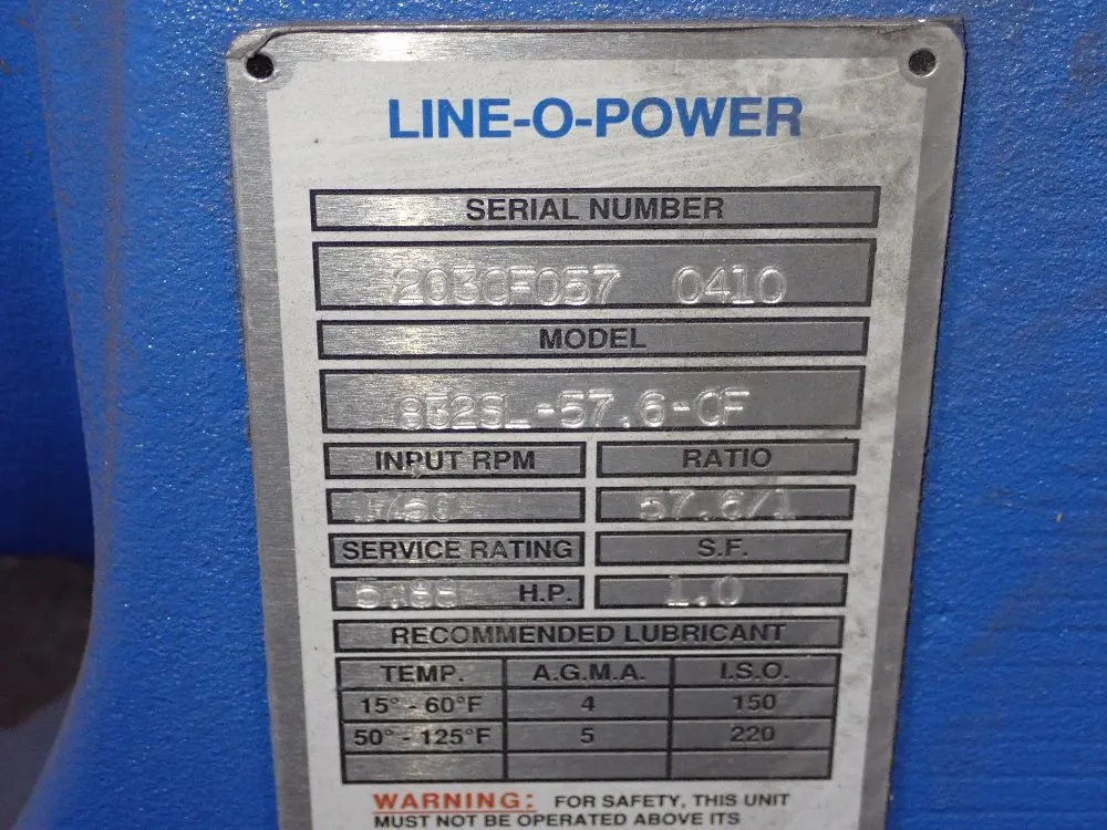 Line-o-power 57.6:1 Gear Reducer - 832sl-57.6-cf