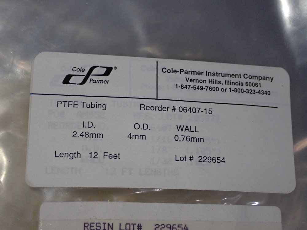 Cole Parmer Tubing