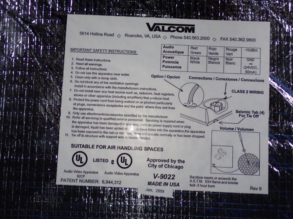 Valcom Ceiling Speaker