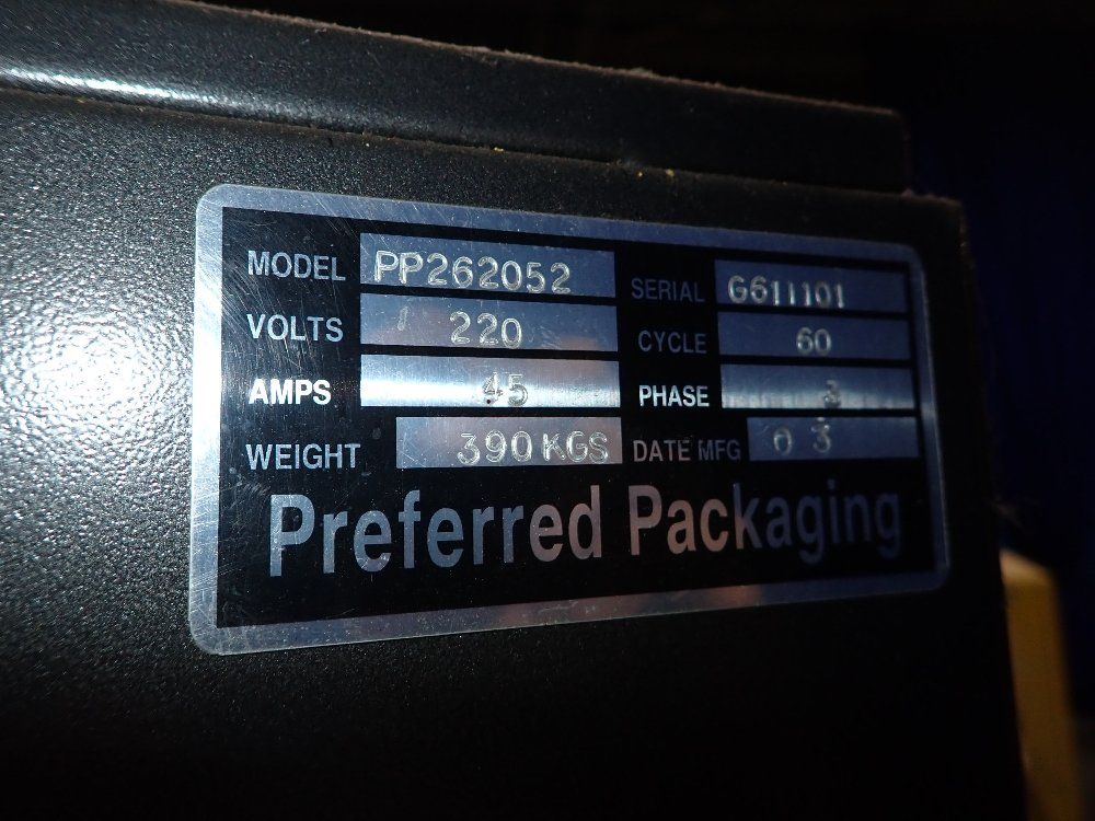 Preferred Packaging Systems 2003 Preferred Packaging Pp262052 Heat Shrink Tunnel