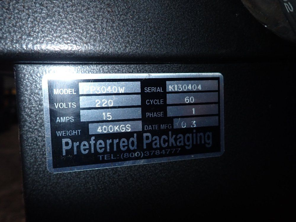 Preferred Packaging Systems 2003 Preferred Packaging Pp3040w L Bar Sealer