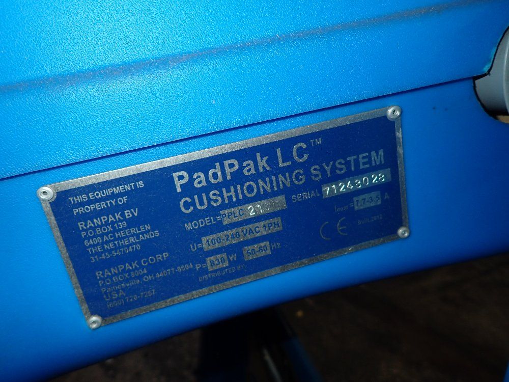 Padpak Lc 2012 Padpak Pplc21 Cushioning System