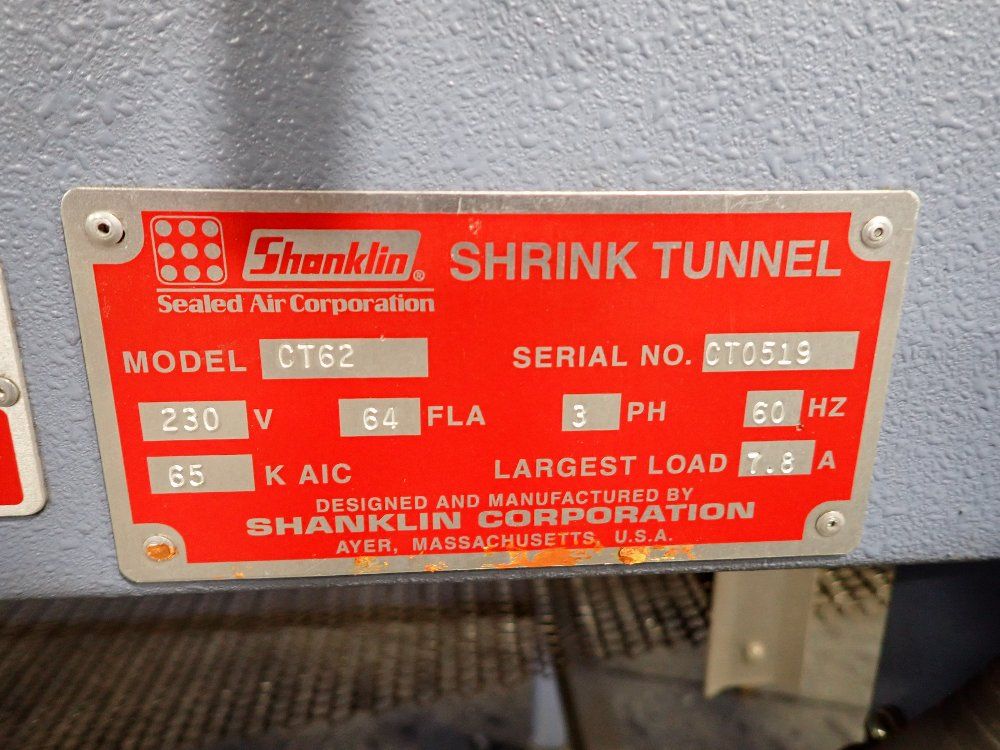 Shanklin 15" Ct62 Heat Shrink Tunnel - Ct62