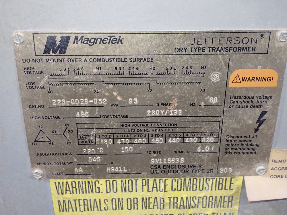 Magnetek Transformer