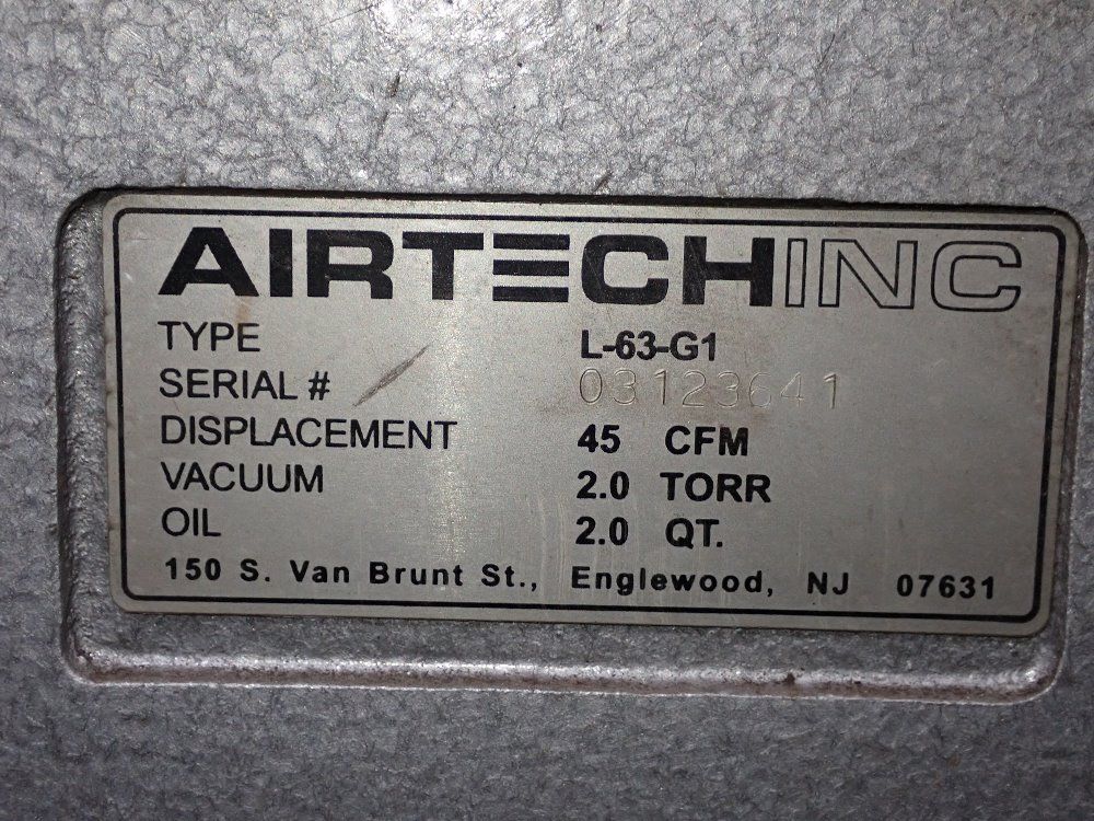 Airtech Inc Airtech Inc L63g1 Vacuum Pump