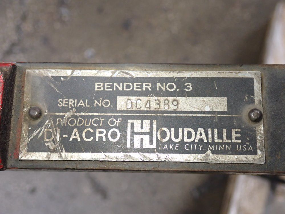 Diacro Houdaille Diacro Houdaille 3410b Metal Bender