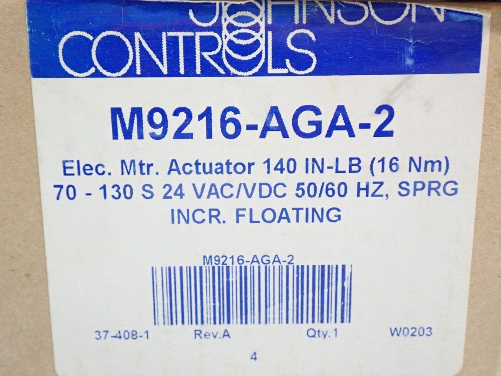 Johnson Controls Electric Spring Return Actuators