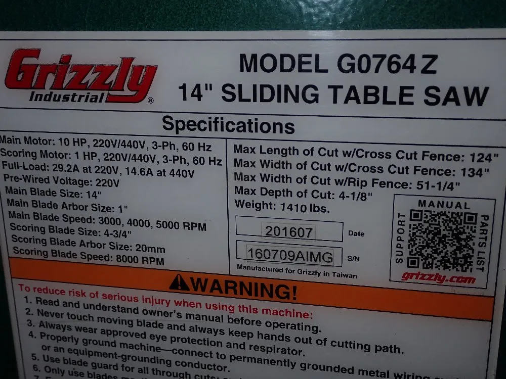 Grizzly Table Saw