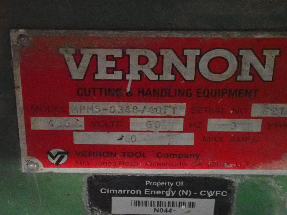 Vernon Vernon Mpm5034840ft Pipe Profiling Machine