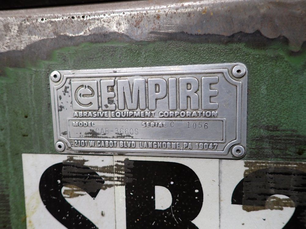 Empire Empire Cab36605 Blast Cabinet W Dust Collector
