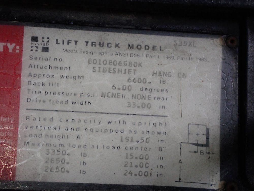 Hyster Hyster S35xl Propane Forkift