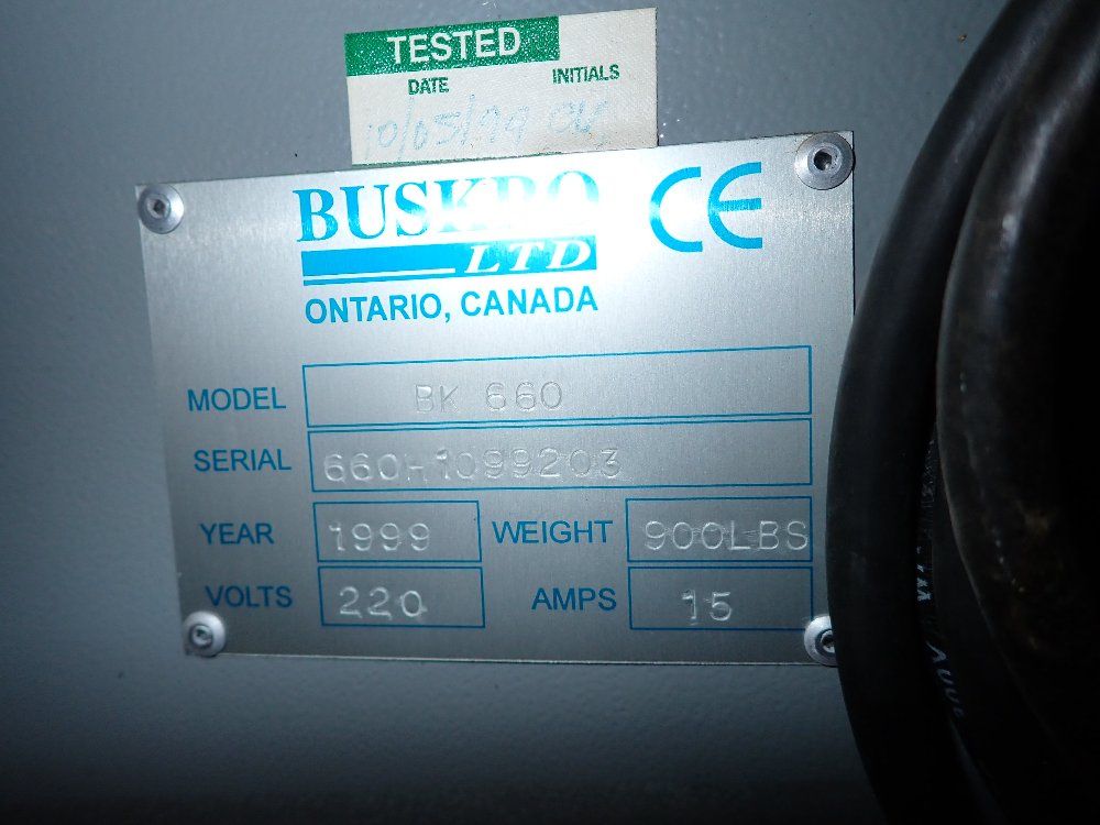 Buskro 1999 Buskro Bk660 Ink Jet System