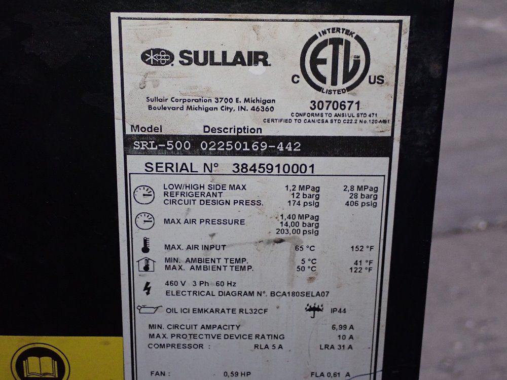 Sullair Air Dryer