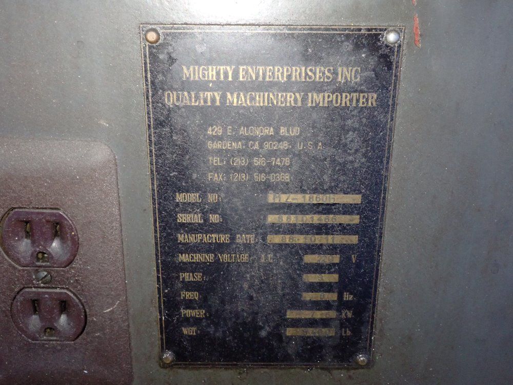 Mighty Turn 1988 Mighty Turn Mz1860g Gap Bed Lathe
