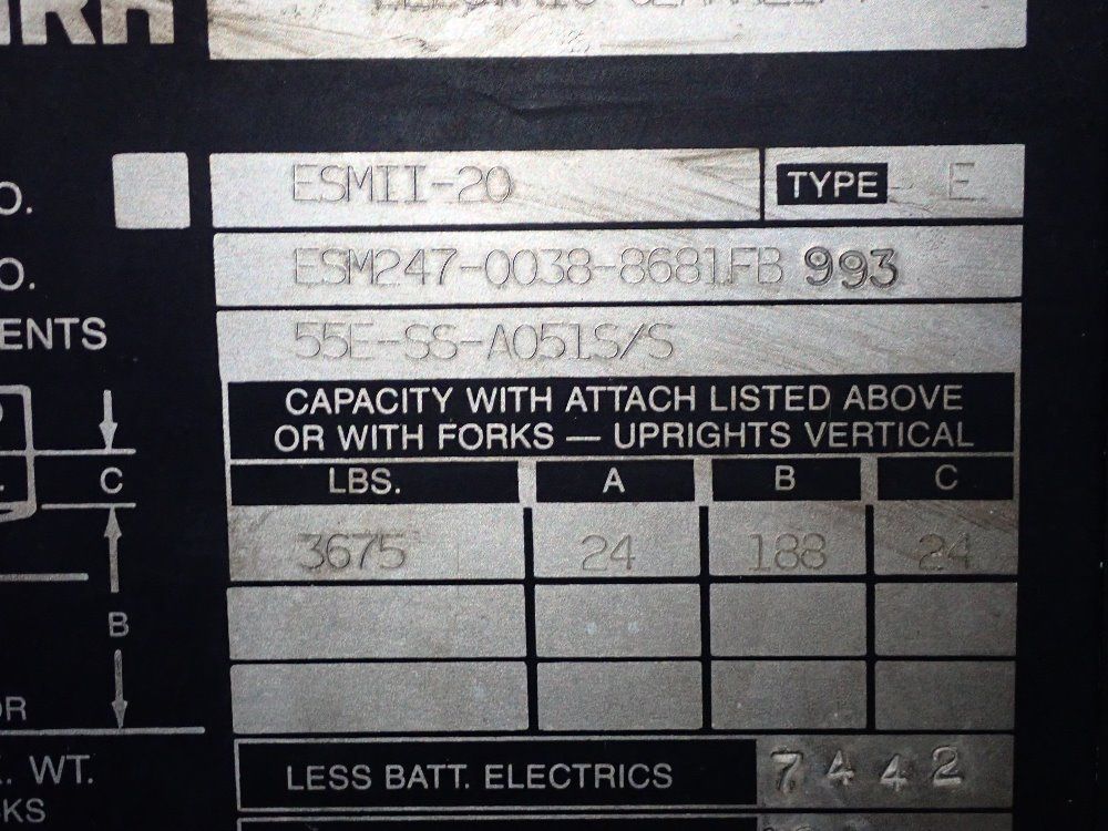 Clark 3675 Lbs Esmii-20 Electric Forklift - Esmii-20