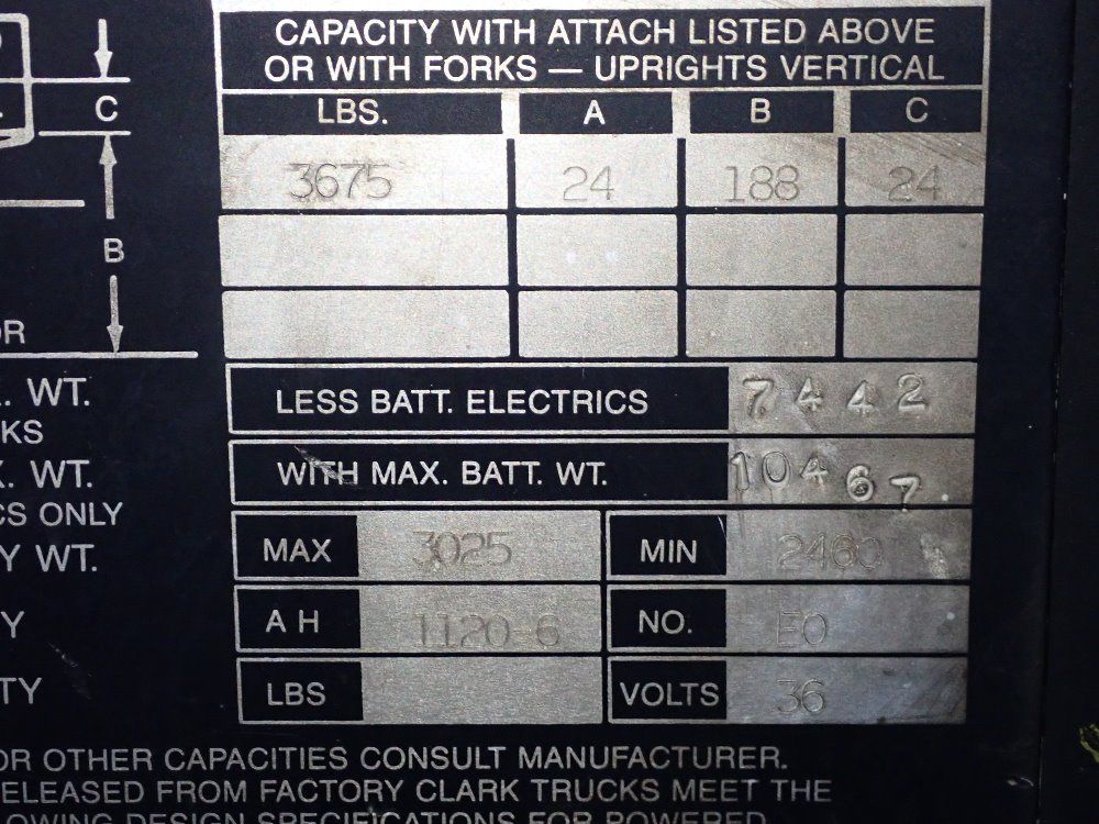 Clark 3675 Lbs Esmii-20 Electric Forklift - Esmii-20