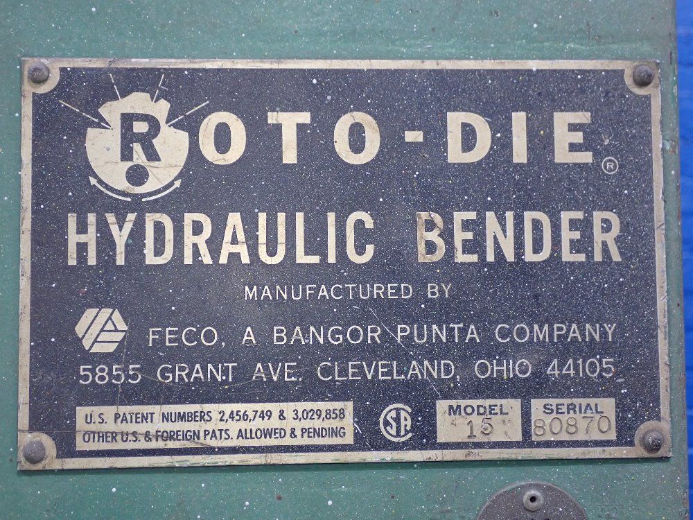 Rotodie Rotodie 15 Hydraulic Bender
