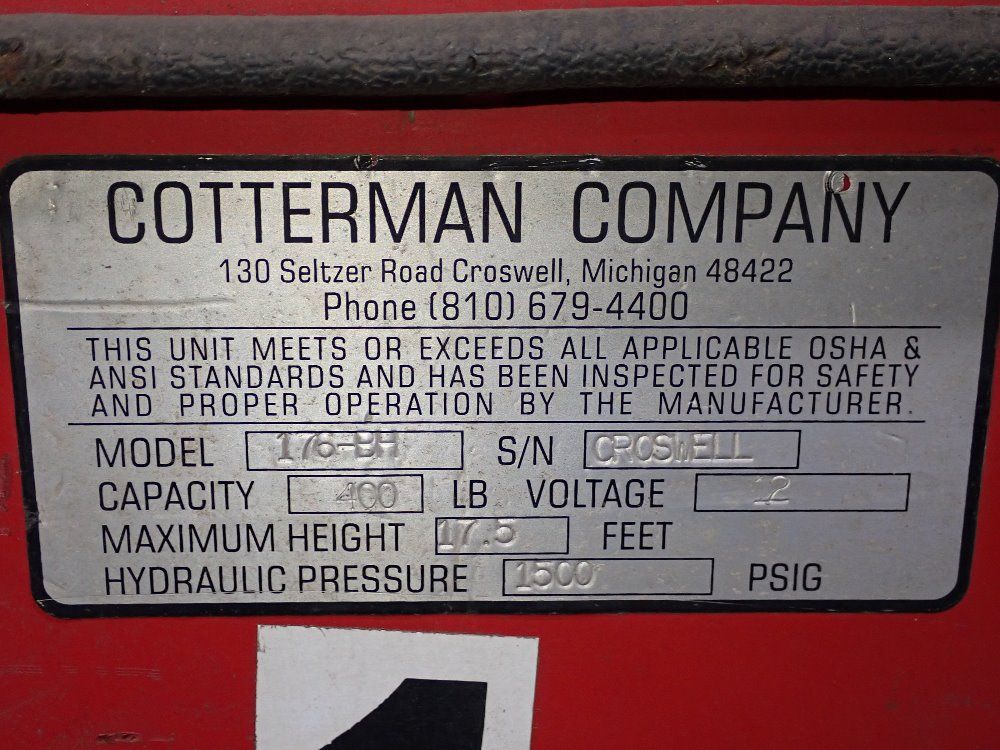 Cotterman Cotterman 176bh Manlift