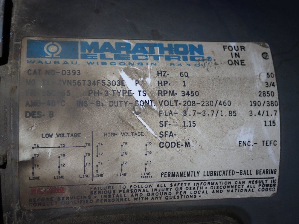 Cincinnati 1 Hp Dust Collector - 100s