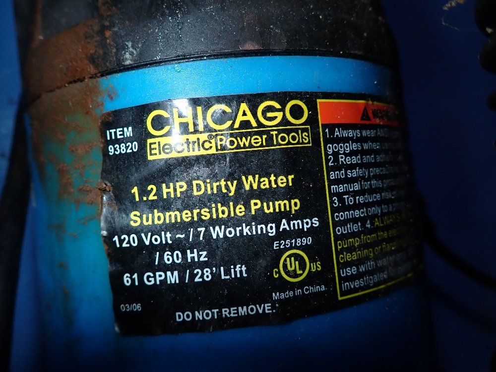 Chicago Electric Power Tools Submersible Pump