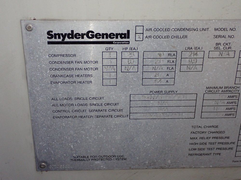 Snyder General Chiller