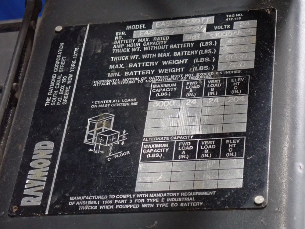 Raymond Raymond Easiopc30tt Order Picker