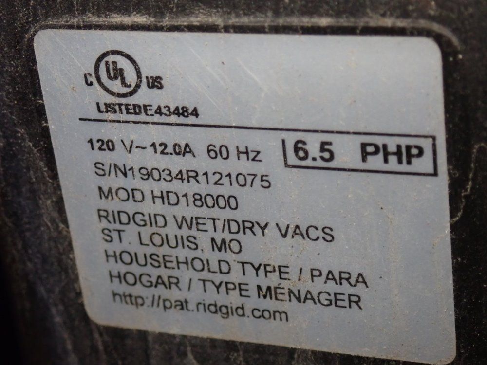 Ridgid Wetdry Vacuum