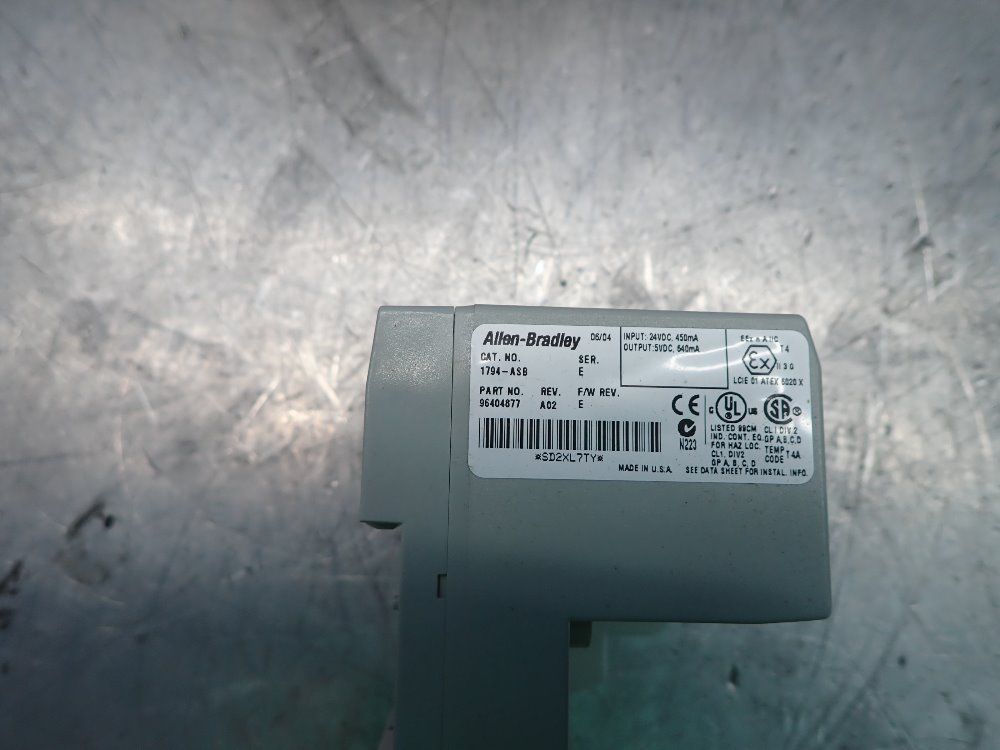 Allen-bradley 24 Vdc Remote I/o Adapter - 1794-asb