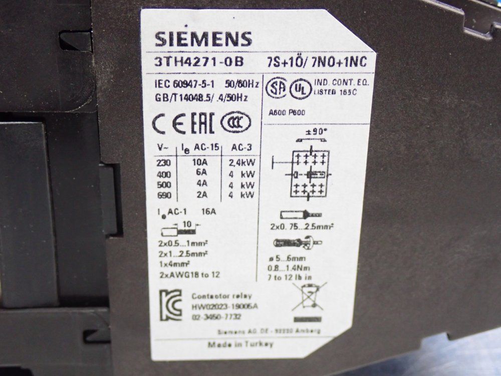 Siemens Contactor Relay
