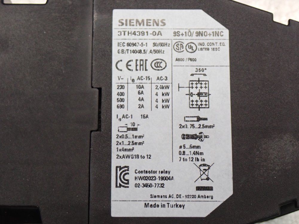 Siemens Contactor Relay