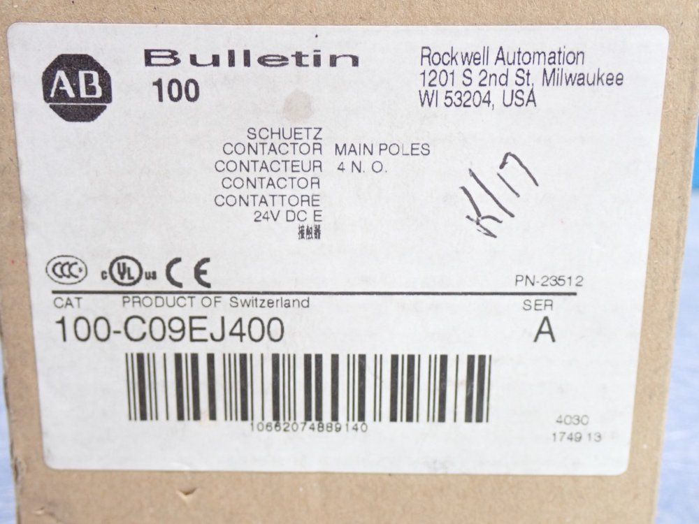 Allen Bradley Iec 9 A Contactor