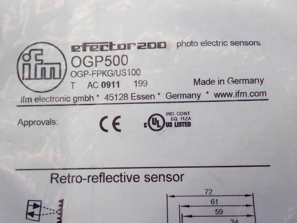 Ifm Retroreflective Sensor