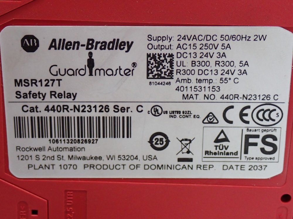 Allen Bradley Safety Relay