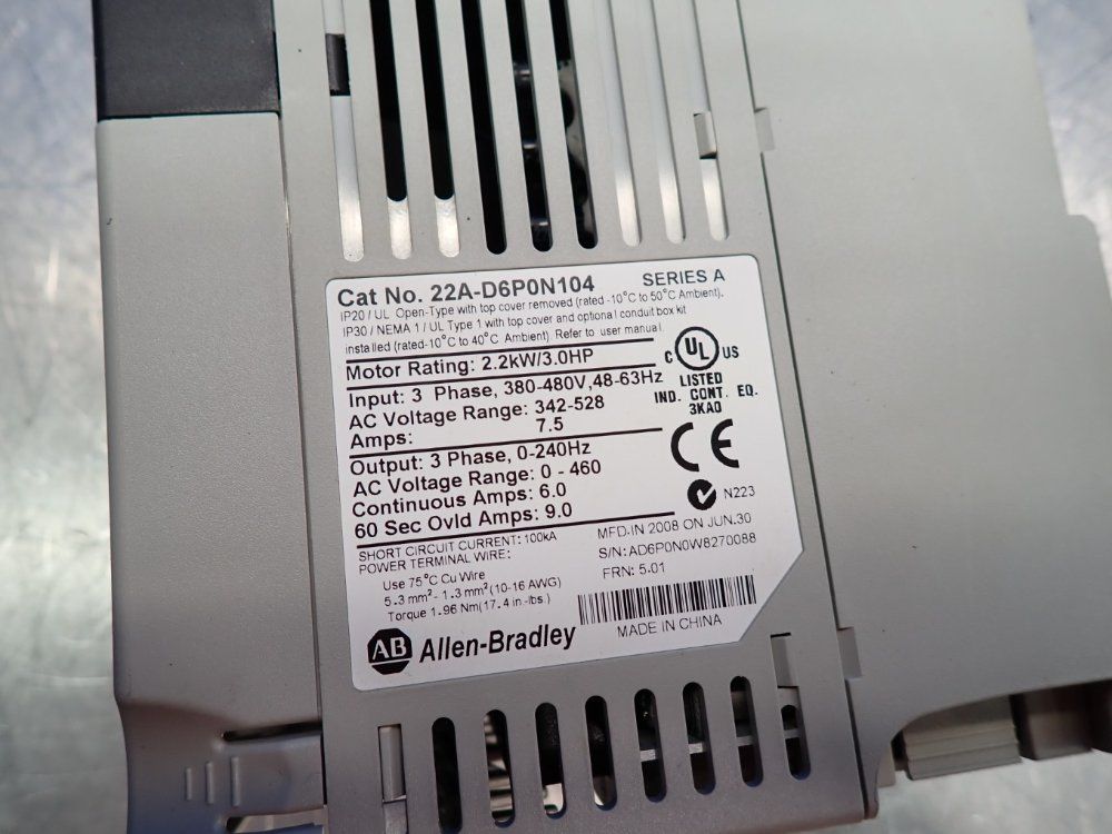 Allen Bradley Powerflex Ac Drive