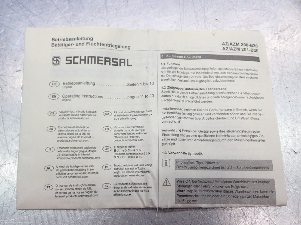 Schmersal Actuator Limit Switch