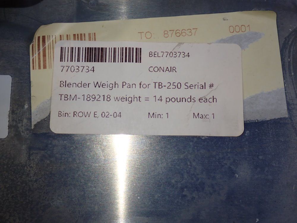 Conair Blender Weigh Pan